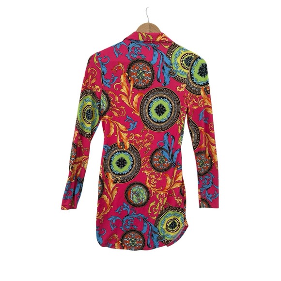 Julia by Love J Shirt Dress Womens Size M Button Up Versailles Cottagecore Artsy - Picture 2 of 11